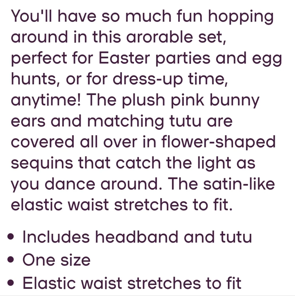 Bunny Princess Tutu & Ears DRESS-UP & COSTUME SET 3+ Yrs. BNWT RETIRED